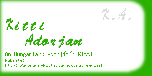 kitti adorjan business card